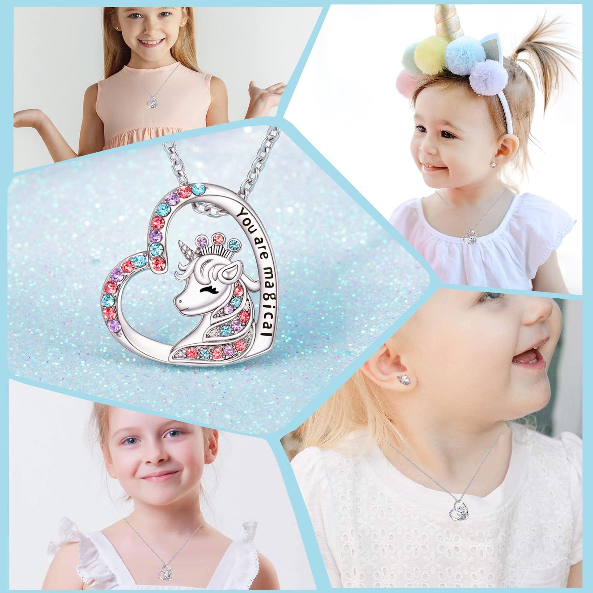 Wholesale Crown Unicorn Heart Necklace